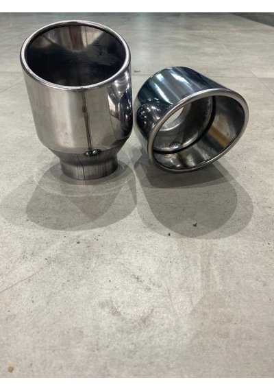 Tek Çıkışlı 110mm Egzoz Ucu Eğik Ağız Silindirik