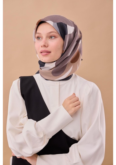 Silk Home Aura Eşarp 140001-01 Siyah, Vizon, Kahve, Gri