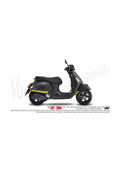 Sts43 Vespa Gts250 Uyumlu Super Yan Cita Seti Mat Sarı Set