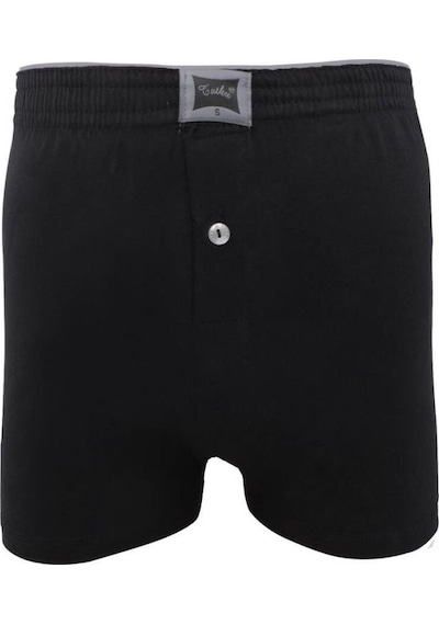 Tutku Penye Düz Boxer 117 6'Lı Paket | Siyah