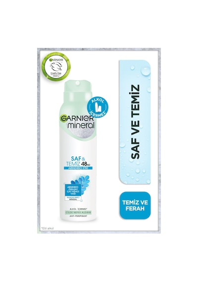 Garnier Mineral Saf&Temiz Antiperspirant Kadın Deodorant 150 ML