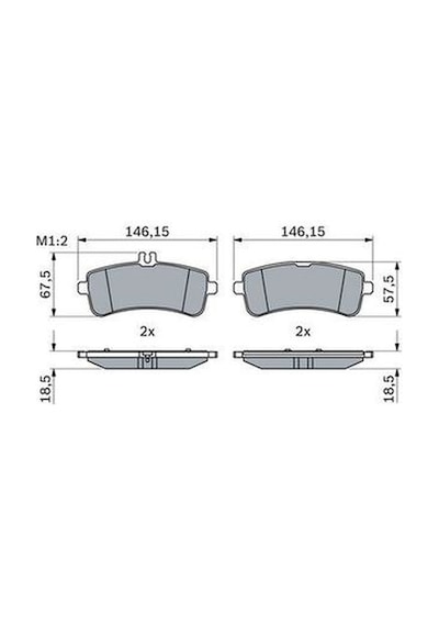 Bosch 0986494764 Fren Balatası Arka Mercedes S-class W222 13 C217 14 Amg Gt C190 15 A0084201120