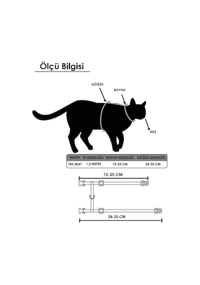 Technojet Kedi Gezdirme Seti, Kedi Göğüs Tasması ve İpi