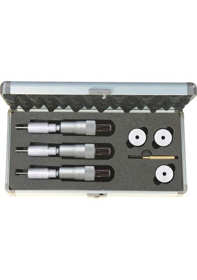 Asimeto İki Ve Üç Nokta Temaslı İç Çap Mikrometre Seti Mekanik 6-12mm As-209638