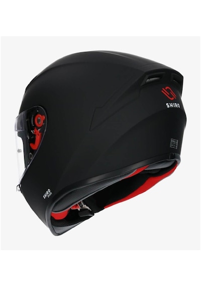 Shiro Fullface 1005 SH 870 Figther Monoclour SolidMat Motosiklet Kaskı Mat Black