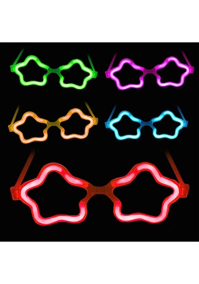 12 Adet Yıldız Glow Gözlük Glow Partisi Ve Etkinlik İçin - Evori-874088