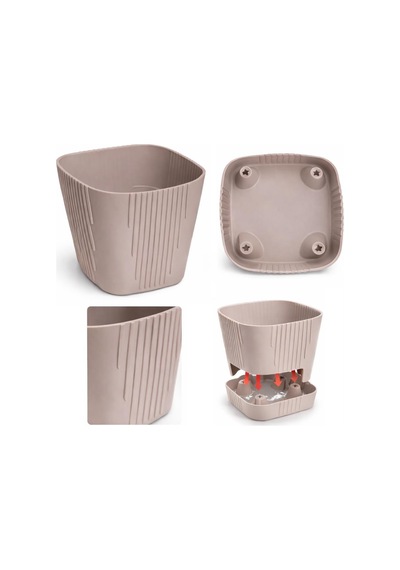 So-zb01 Zambak Dekoratif Plastik Saksı 0.8 Lt No:1 Mocha 6 Adet
