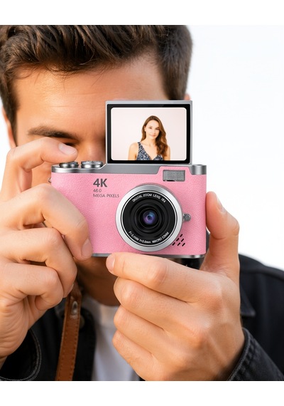 Dijital Kamera 48 Mp Flip Ekran 18x Zoom Uczzzlk007fotoğrafmakinesipembe-3