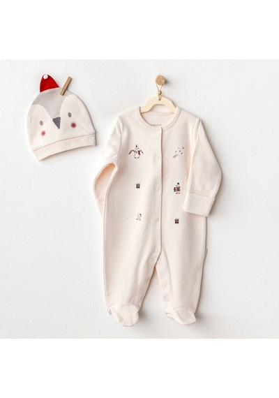 Andywawa Ac25343 Penguin Bebek Tulum Takım Ekru Ekru