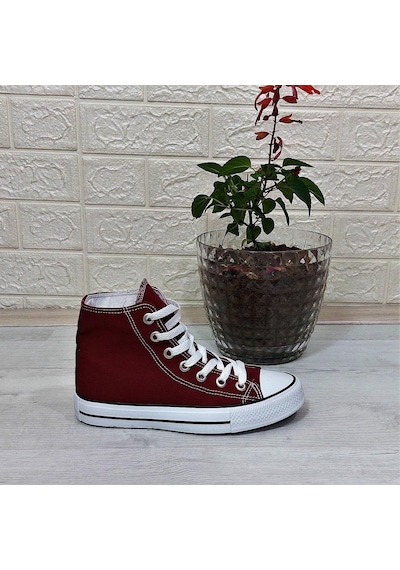Fiyra 555 Bordo Uzun Unisex Sneaker Keten Spor Ayakkabı 001