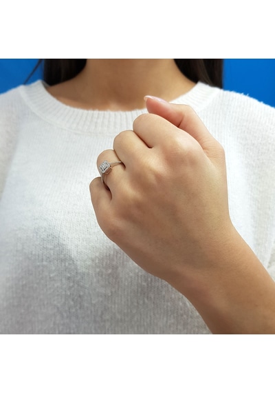 Lova 0,21 Karat Baget Pırlanta Yüzük - 1010356