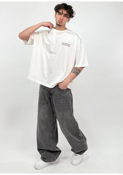 Zaee Weekend Collective Baskılı Oversize Tişört Çok Renkli