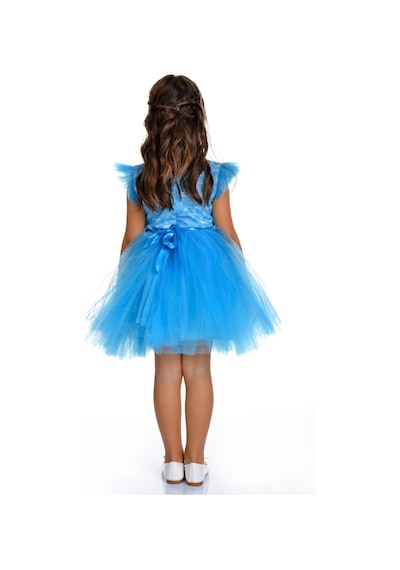 Mnk Baby & Kids Kız Çocuk Parti Kostüm Elbisesi M00674 Mavi