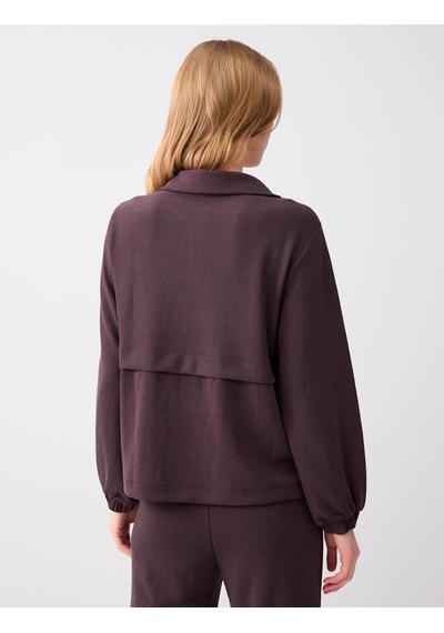 Jimmy Key Jimmy Key Acı Kahve Uzun Kollu Dik Yaka Örme Modal Sweatshirt 6sw235569803 Kahverengi