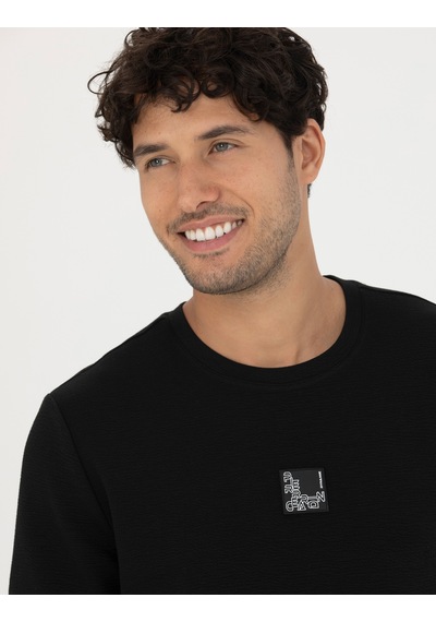 Pierre Cardin Siyah Regular Fit Sweatshirt 50273927 Vr046