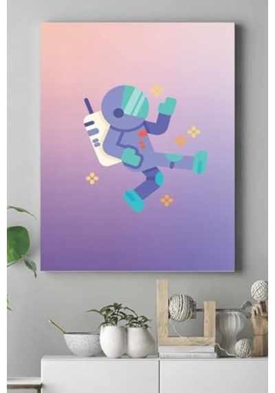 Pster15270 Uzay Temalı Çocuk Odası Kanvas Tablo 5 40 X 60