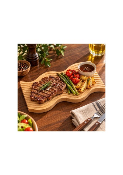 Bambu Steak Sunum Tahtası Ahşap Peynir Ve Servis Tahtası 23x13 Cm Bambu - 933684068 Bambu
