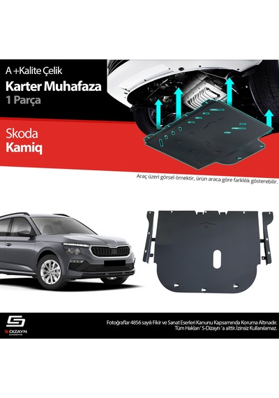 S-dizayn Skoda Kamiq Çelik Karter Muhafaza Koruma 2019 Üzeri A+ Kalite