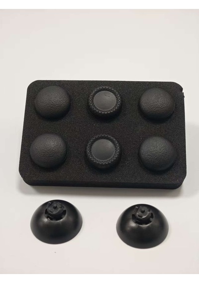 Ps5 Edge Uyumlu Profesyonel 6'sı 1 Arada Değiştirilebilir Analog Topuz Seti - Farklı Boyut Ve Yüzey Seçenekli Joystik Mantar Başlık Siyah