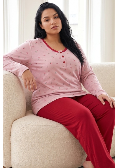 Siyah İnci Pamuklu Likralı Büyük Beden Battal Boy Örme Pijama Takım26240889 Çok Renkli Siyah İnci Pamuklu Likralı Büyük Beden Battal Boy Örme Pijama Takım26240889 Çok Renkli