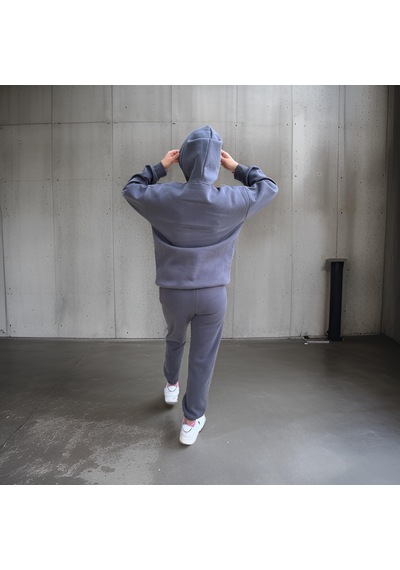 Ceyss Design Unisex Üç İplik Şardonlu Oversize Hoodieli Eşofman Takımı-antrasit Antrasit