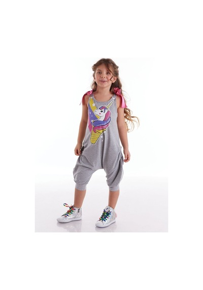 Denokids Mushi Unicorncup Kız Çocuk Tulum Çok Renkli