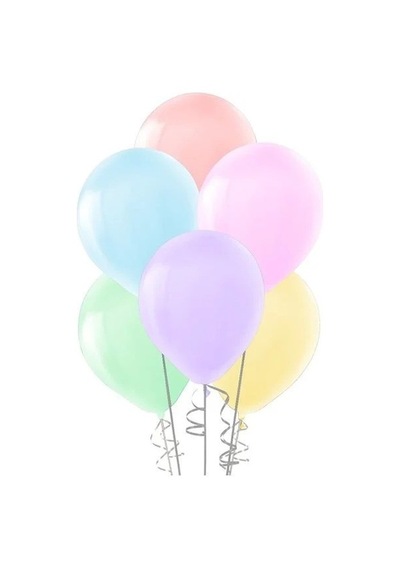 Makaron Balon 12" İnç 25 Adet Karışık Renkli Balon