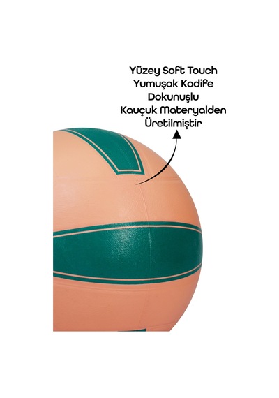 All Court Voleybol Topu Pompa Dahil Set Kauçuk Dikişsiz Yekpare Üretim İç Dış Mekan No:5 Pembe Pembe