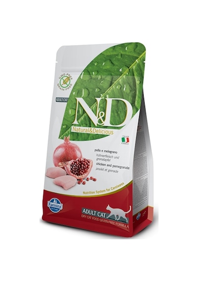 N&D Tahılsız Tavuklu ve Narlı Yetişkin Kedi Maması 1500 G