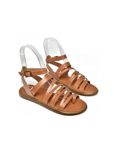 Fox Shoes S291016103 Taba Hakiki Deri Kadın Sandalet Taba