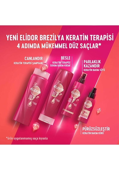 Elidor Brezilya Keratin Terapisi Şampuan 3 x 400 ML