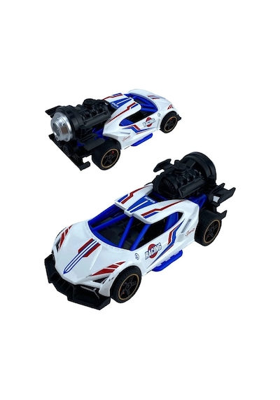 Metal Spor Araba Oyuncağı 14 Cm Çek Bırak Işıklı Ve Duman Atan Yarış Modeli Çok Renkli