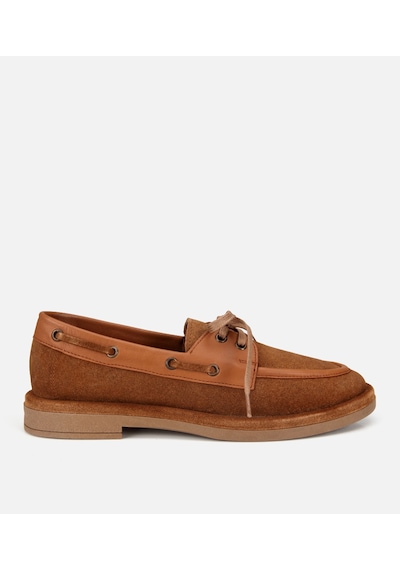 Hotiç Kadın Süet Deri Taba Bağcık Detaylı Günlük Loafer 01ayh320470a340 01ayh320470a340