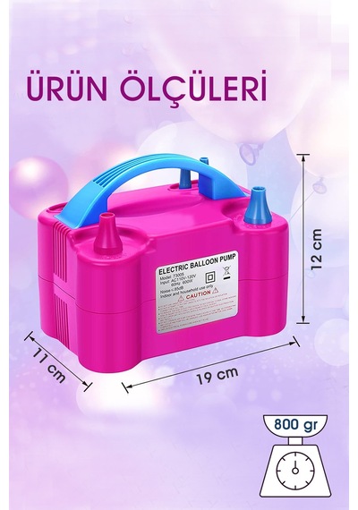 Elektrikli Balon Şişirme Makinasi Doğum Günü Kına Organizasyon Süsleme Pompası Diğer