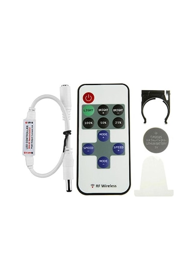 Şerit Led Kontrol Cihazları - Bluetooth Ve Müziğe Duyarlı 24 Tuşlu - 6 Amper 10 Metreye Kadar Rgb Şerit Led Çal Çok Renkli