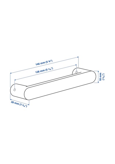 Ikea Hamphult Serisi, Kulp, 146 Mm, Meşe