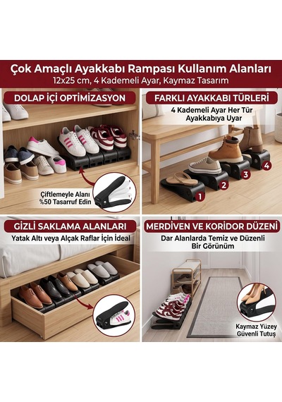 Lexroo Ayarlanabilir Ayakkabı Rampası Çok Renkli