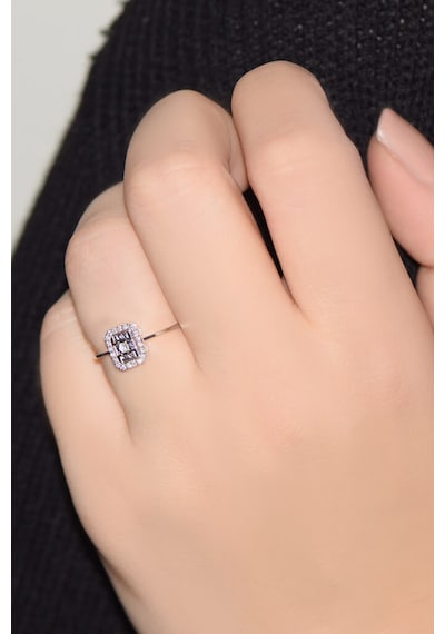Modern Tasarım 0.09 Ct Baget Pırlanta Yüzük
