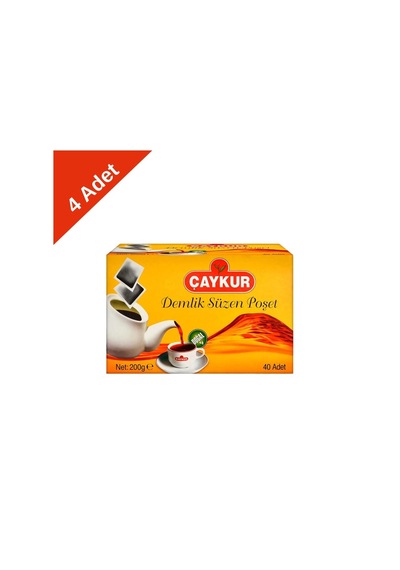 Çaykur Demlik Poşet Çay 40 Lı X 4 Paket Pratik Ve Lezzetli Siyah Çay