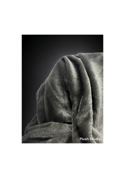 -lutur-tüy Dökmez Ithal Gri Peluş Kumaş 100x150 Cm Ev Tekstil Gri Gri