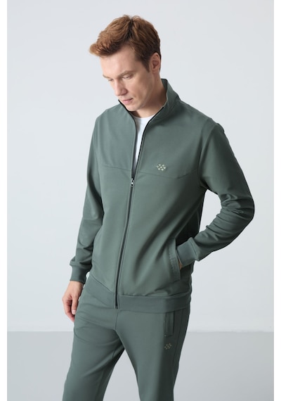 Tommy Life Haki Pamuklu Kalın Yumuşak Dokulu Comfort Fit Basic Erkek Eşofman Takım - 85260 Haki