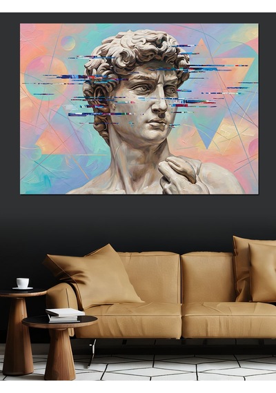 Ahşap Tablo David Heykeli Ve Modern Sanat