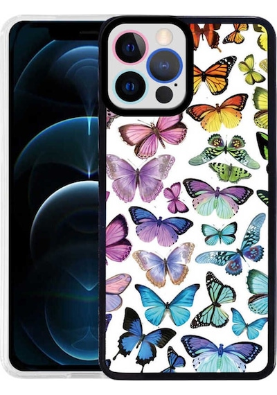 Apple iPhone Uyumlu 13 Pro Es Teknoloji M fit Desenli Kapak butterfly No3