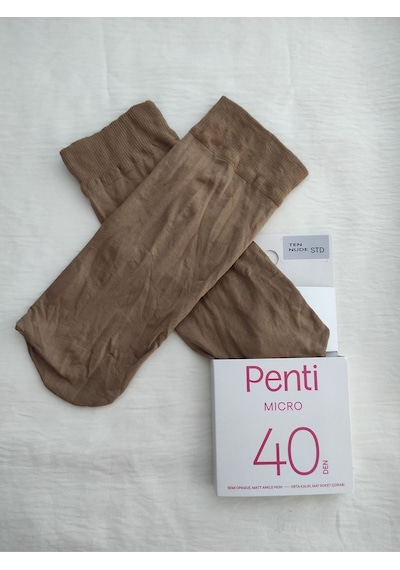 Penti Mıkro 40 Den Orta Kalın Mat Soket Çorap Kısa Soket Çorap 4'lü 001