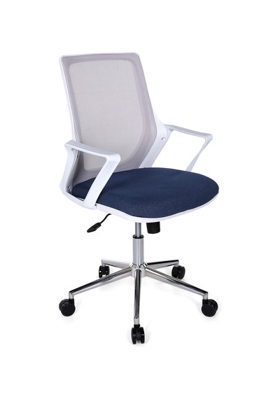 Ofisbazaar Alf Beyaz Fileli Çalışma Koltuğu Ergonomik Şef Ve Toplantı Koltuğu Mavi/gri Gri