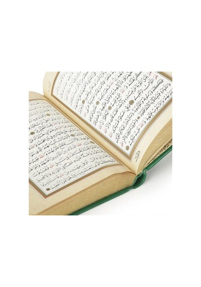 Kuran-ı Kerim Hamid Aytaç Hatlı Çanta Boy Fermuarlı Flok Kılıf...
