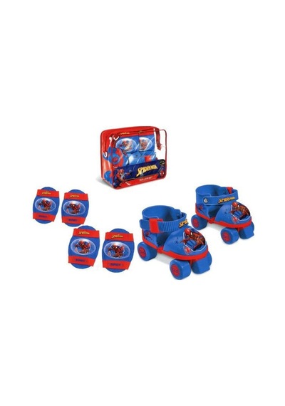 Örümcek Adam 4 Tekerlekli Quad Dizilimli Ayarlanabilir Çocuk Paten & Koruyucu Set