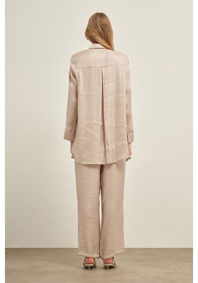 FTZ Women Ftz Parlak Modal Takım Beige 31002 Beige Bej