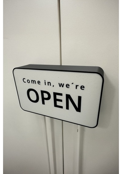 İçeri Gelin, Açığız - Come İn, We Re Open Tasarımlı Dekoratif Aydınlatma 13x22cm 603-1