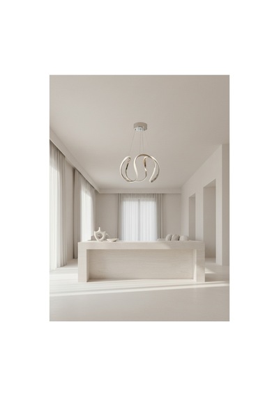 Nova Modern Krom Led Avize Modern Salon & Oturma Odası Gri Gri